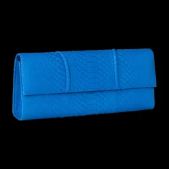 Amore Python Clutch Blue
