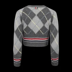 Argyle-Intarsia Cardigan