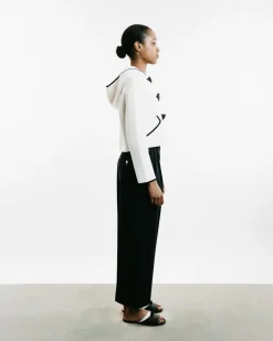 4-Bar Cropped Duffle Jacket