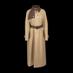 Belted Two-Tone Trench Coat