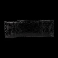 Black Gloss Python Tuxedo Clutch