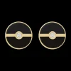 Black Large Discs Earrings