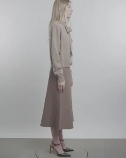 Cashmere Shoulder Pad Cardigan
