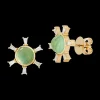 Chrysoprase Starburst Studs