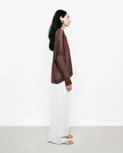 Chunky Boat Neck Linen Sweater