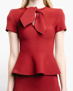 Crêpe Knit Cravat Top