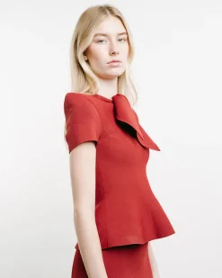 Crêpe Knit Cravat Top