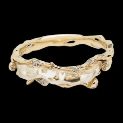 Crystal Quartz Wave Stackable Ring