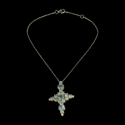 Dew Blue Apatite & Diamond Necklace