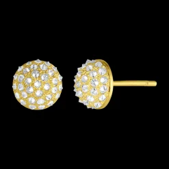 Diamond Dome Stud Earrings