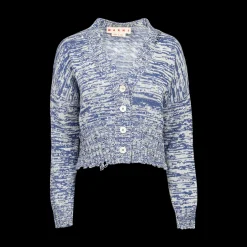 Dishevelled Crop V-Neck Cardigan