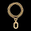 Double XL Link Necklace With Pendant