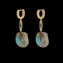 Dream Shell Labradorite Earrings