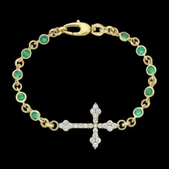 Emerald Cross Bracelet