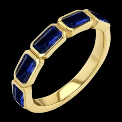 Emerald-Cut Sapphire Bezel Ring