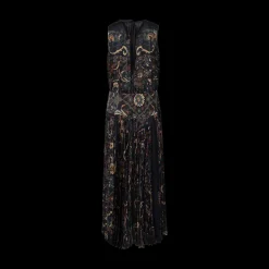 Floral Gathered & Pleated Dress