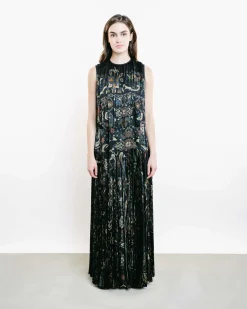 Floral Gathered & Pleated Dress