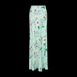 Floral Satin Maxi Skirt