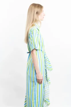 Gathered Ruffle Shirtdress