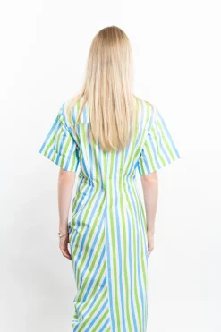 Gathered Ruffle Shirtdress