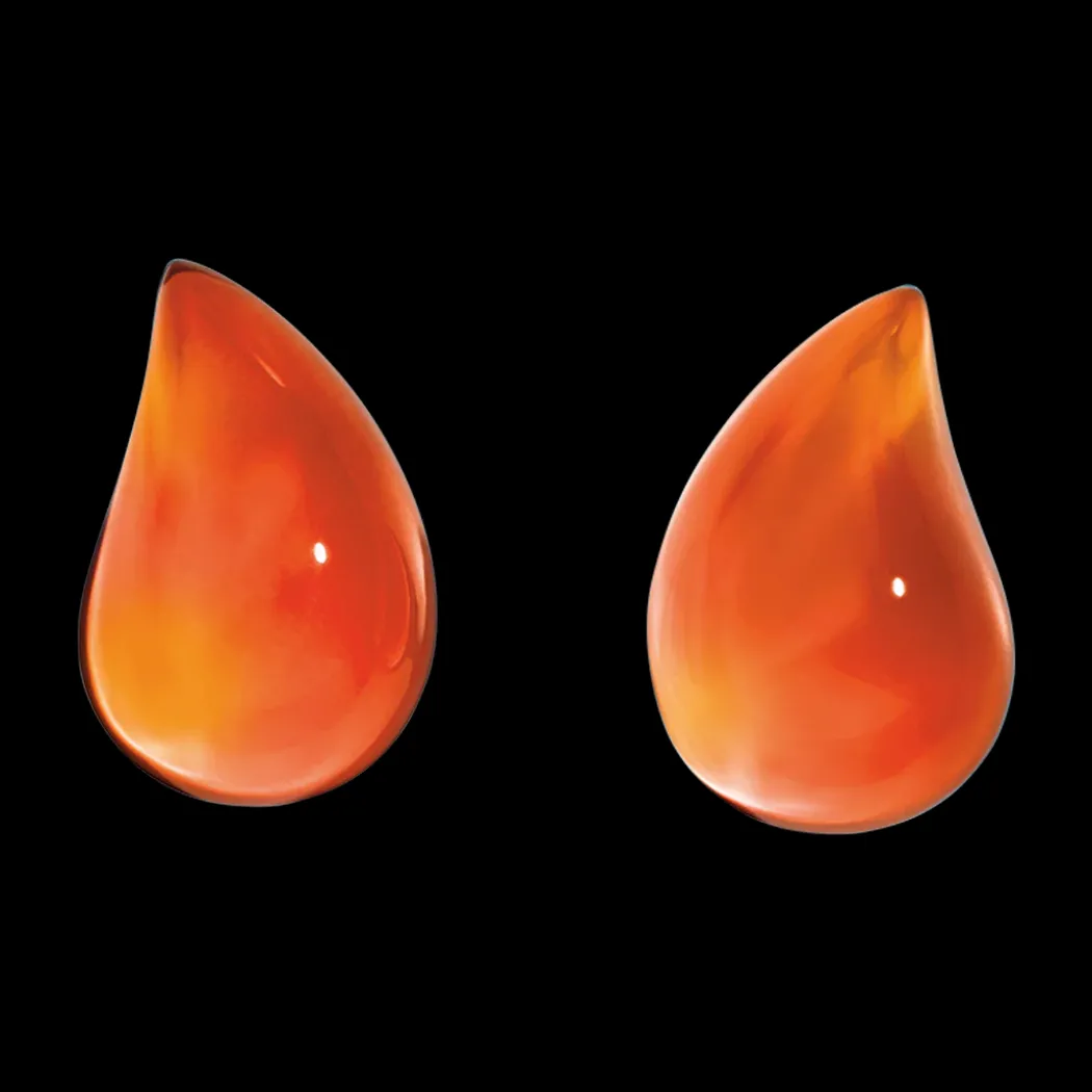 Gocce Cornelian Clip-On Earrings