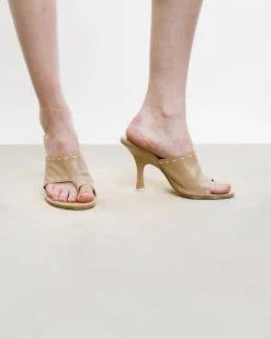 High-Heeled Thong Sandals