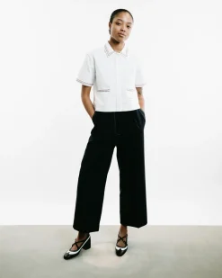 High-Rise Double Pleat Trousers