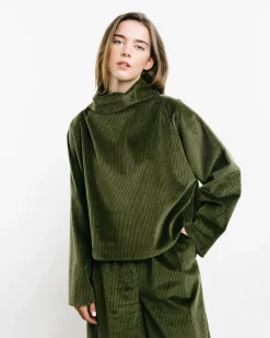High-Waisted Corduroy Pants