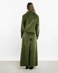 High-Waisted Corduroy Pants