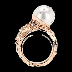 Jellyfish White Pearl Stackable Ring