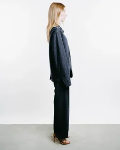 Julian Cashmere Denim Shirt Jacket