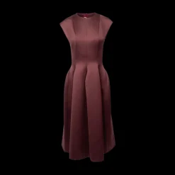 Knee-Length Paneled Satin Dress