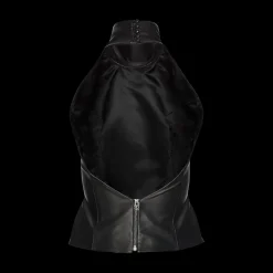 Leather Halterneck Top