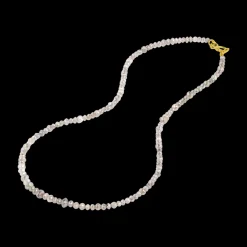 Light Grey Diamond Bead Necklace