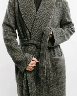 Long Herringbone Coat