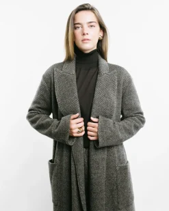 Long Herringbone Coat