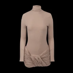 Long-Sleeved Hip Minidress