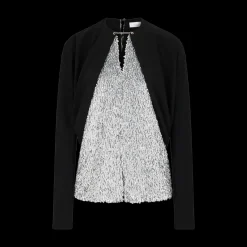 Metallic Crêpe Blouse