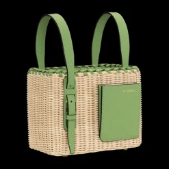 Micro Wicker Bucket Bag