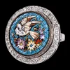 Micromosaic Round Dove Ring