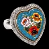 Micromosaic Small Heart Ring