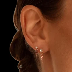 Mini Jellyfish White Pearl Stud