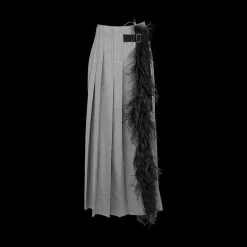 Mélange Pleated Skirt