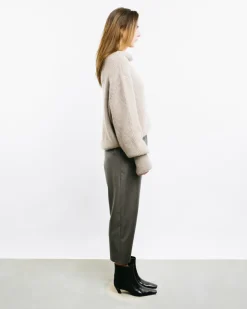 Mock-Neck Kimono Sweater