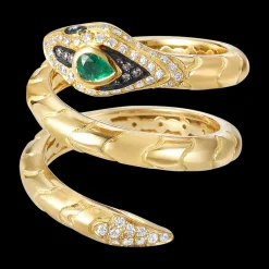 Nouvelle Serpent Diamond Coil Ring