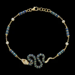 Nouvelle Serpent Metallic Enamel Bracelet