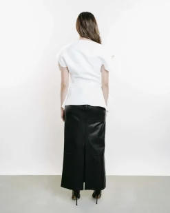 Operate Leather Pencil Skirt