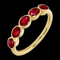 Oval-Cut Ruby Bezel Ring