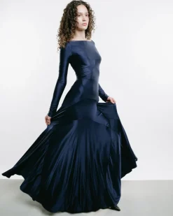 Paneled Jersey Maxi Dress