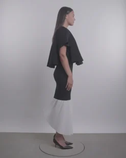 Peplum Maxi Skirt